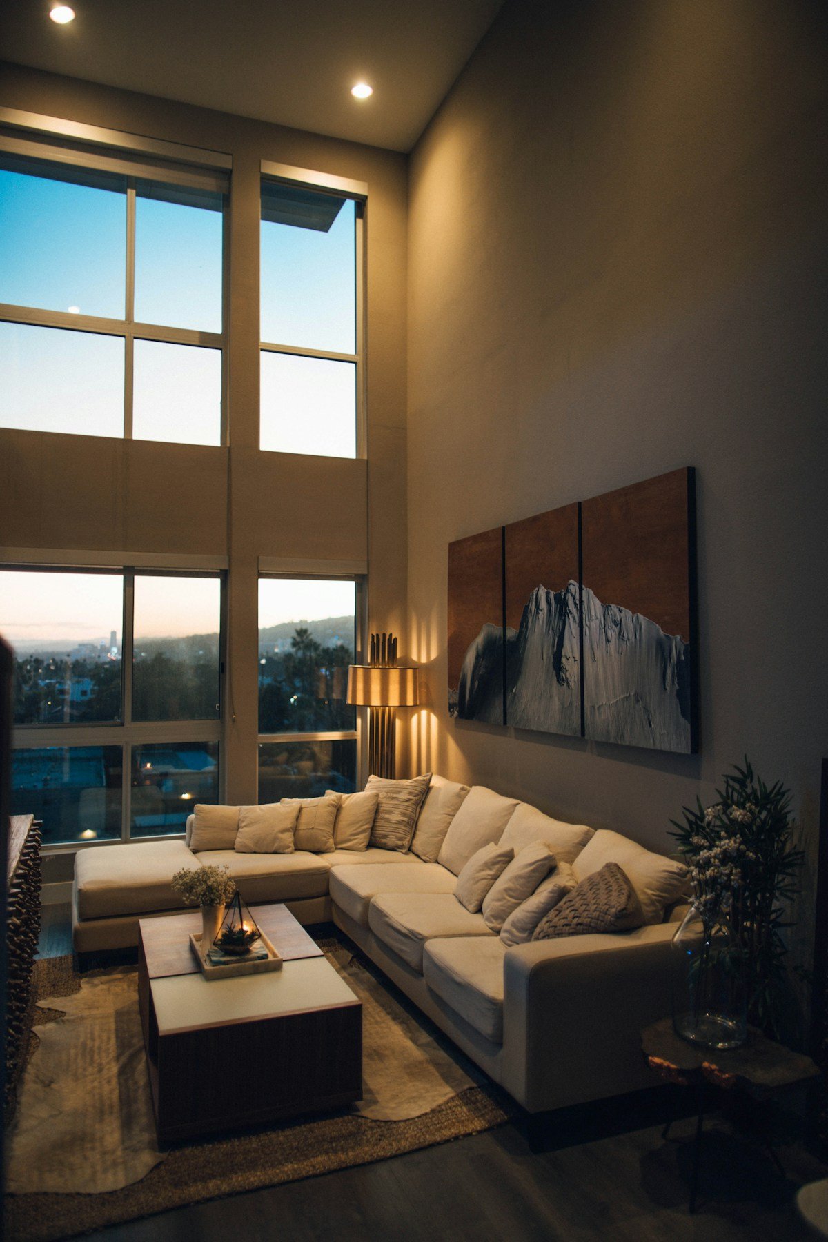 Elegant living area with premium wall finish